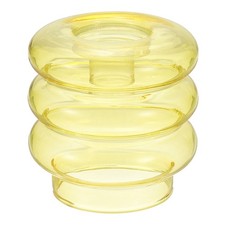 Glass Candle Holders Glass Taper Candle Stand Light Yellow picture