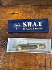 Vintage S.W.A.T. Smith & Wesson Small Trapper Genuine Stag Handles. CH502ST picture