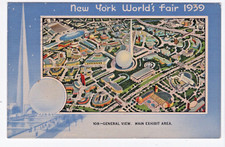 1939 New York World's Fair GENERAL VIEW MAIN EXHIBIT AREA 109 Vintage Postcard picture