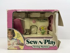 Vintage Sew-N-Play Toy Sewing Machine Model 456 - 1990s Battery Operated picture