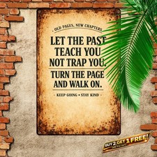 Vintage Parchment Distressed Wall Art Motivation Metal Tin Sign 8x12 picture