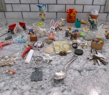 Trinket/Junk Drawer Lot, 50 Pieces, Vintage/Current Mix - A picture