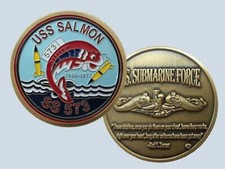 NAVY USS SALMON SS-573 SUBMARINE CHALLENGE COIN picture