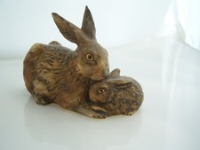 Goebel Rabbit Lg W. Germany Baby Bunny Pottery Figurine 34 301- 1975 Wild Hare picture