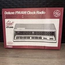 Vintage GE General Electric Touch Control Radio Alarm Clock 7-4663 NOS Rare picture