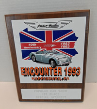 1993 Austin-Healey Encounter 40th Anniversary Car Show 1st Place Award Plaque picture
