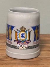 1972 Munich Olympics Commemorative Stein – 0.5L German Stoneware Collectible picture