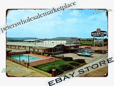 1970s Sheraton Style Motor Inn Roadside Tin Sign wall decorative picture