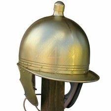 Medieval knight 18 gauge Steel Roman Montefortino Helmet Halloween LARP SCA Larp picture