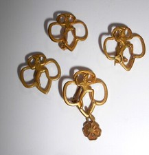 4 Vintage Girl Scouts Brownie Pins One With 5 Year Membership Charm picture