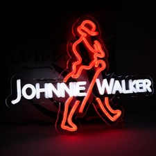 WonderfulLife Scotch Whisky Neon Sign for Johnnie Walker in Bar Pub Man Cave,Bri picture