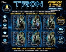 Disney TRON Legacy Complete 6 Figure Set Spin Master Factory Sealed Rare 2010 picture