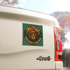 Only You Can Prevent Fascism Resist Bear Car Magnet | Bumper Sticker picture