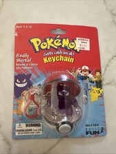Basic Fun Pokémon Gengar Clip-On Keychain Plastic Animation Original 755-0 picture