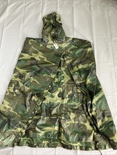 NOS - Authentic USGI Military Woodland M81 Wet Weather Rain Poncho Army ECWCS picture
