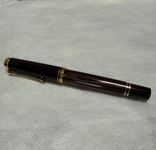 Excellent PELICAN Souveran Brown Tortoiseshell Fountain Pen EF Nib M400 picture