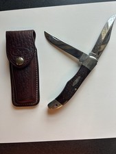 Vintage 1981 Case XX 6265-SAB Folding Hunter Knife - 9 Dot with original sheath  picture