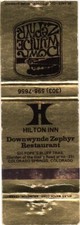 Downwynde Zephyr Restaurant Hilton Inn Colorado Springs CO Vintage Matchbook picture