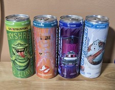 Ghostbusters Oxyshred Energy Drink All 4 Cans New Sealed Discontinued Collection picture