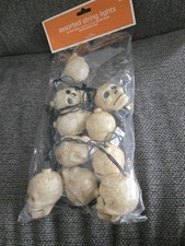 Older Halloween Skull String Lights 10 Blow Mold Halloween Grungy Look Spooky picture