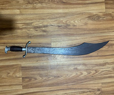 Rare Vintage Spanish Mexican Engraved Machete Leather Handle Sword Eagle Head picture