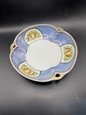 VTG Noritake Hand Painted Lusterware 3 Handled Dish Bowl Fruit Morimura M Mark picture