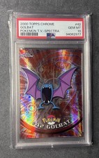 Topps 2000 Topps Chrome Pokémon TV Spectra-Chrome Golbat #42 PSA 10 picture