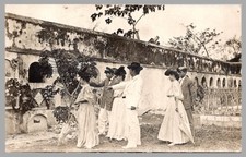 Funeral Mourning Scene Cemetery Iquique Chile UDB c1909 RPPC Antique Postcard picture
