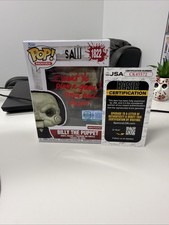 BILLY THE PUPPET FUNKO POP #1822 SIGNED BY TOBIN BELL WITH JSA COA IN PROTECTOR picture