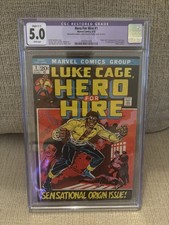 Hero for Hire # 1 CGC 5.0 Restored 1972 1st app of Luke Cage White Pages picture