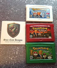Trumpamon Parody Game Cart Coin Set Red, Green & Snowflake Edition Set of 3 SNES picture