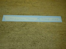 Schwinn Approved Deluxe Stingray Bicycle Reverse White Chainguard Decal picture