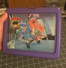 Vintage Street Sharks Purple Plastic Lunchbox no thermos picture