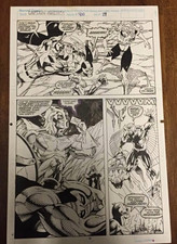 Marvel Captain America #410 Original Interior Page 29 Comic Art Rik Levins w/COA picture