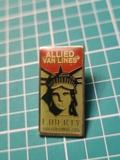 Vtg 1986 Allied Van Lines Statue Of Liberty 🗽 Centennial Gold Tone Lapel Pin picture