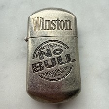 Collectible Vintage Winston “No Bull” Cigarette Advertising Metal Lighter picture