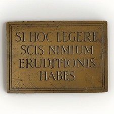 Original Al Pisano Wall Plaque Latin: If You Can Read This You Are Overeducated picture
