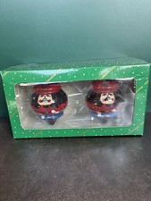 Dillards Trimmings 2 Pack Red Large Christmas Ornaments~ Nutcracker 4” picture