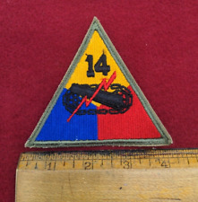 WWII/2 US Army 14th Armored Division triangular patch. picture