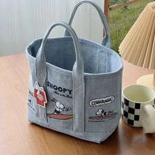 2025 New Starbucks Snoopy Tote Bag Shoulder Bag WHITE/GREEN Color-Free Shipping picture