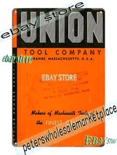 1941 Union Tool Company Orange Massachusetts Catalog Tin Sign bedroom wall art picture
