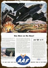 1944 AIR FORCE B-26 Bomber Airplane Vintage-Look DECORATIVE REPLICA METAL SIGN picture
