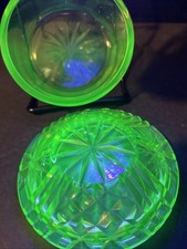 Antique Vibrant Green Uranium Vaseline Glass 4