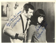 ACTORS JEAN-PAUL BELMONDO & STEFANIA SANDRELLI, SIGNED VINTAGE PHOTO picture