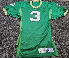 Vtg 90s Joe Montana Signed Notre Dame Jersey Champion Green 44 Autographed ND picture