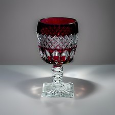 Vintage Westmoreland Waterford Ruby Magnum Goblet 1970s picture