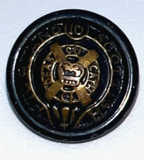 Vintage Brass Scottish Button 16th Canadian Scottish Style Enamel Shank ~22mm picture