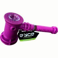 EYCE Silicone Hammer Bubbler Pipe 7” Water Pipe w/ Glass Bowl & Storage NEW picture