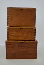 Drew Estates Empty Wooden Dovetail Cigar Boxes Lot of 3 good For Craft Projects picture