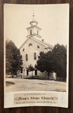Scarce 1920s Kreidersville, PA RPPC Postcard Exterior of Zion’s Stone Church picture